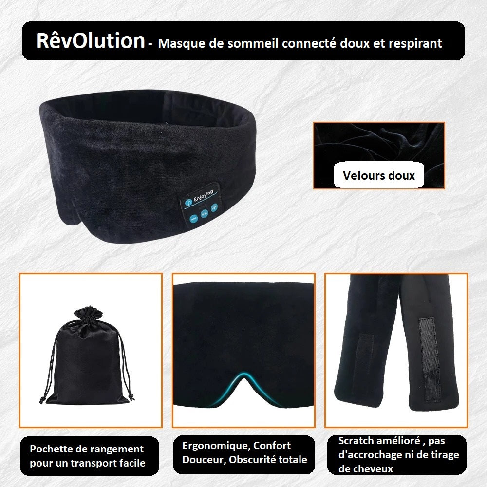 RêvOlution - Masque de Sommeil Bluetooth