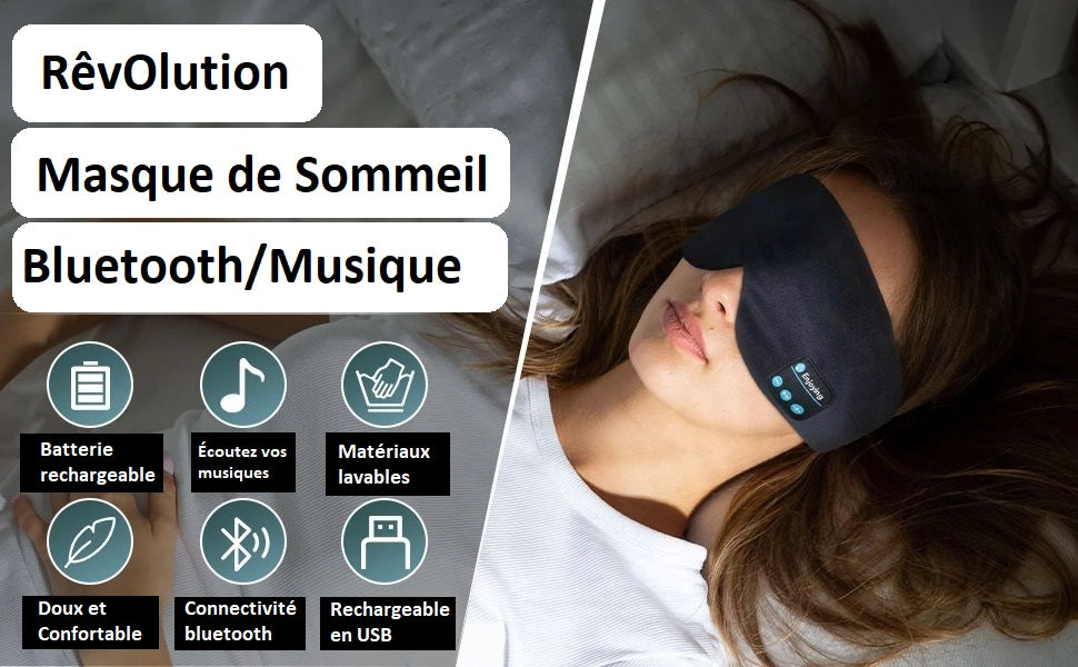 RêvOlution - Masque de Sommeil Bluetooth